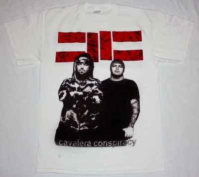 CAVALERA CONSPIRACY PHOTO NEW WHITE T-SHIRT