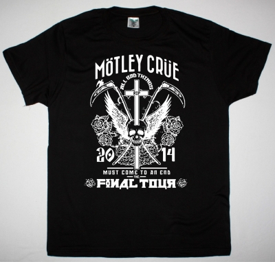 MOTLEY CRUE ALL BAD THINGS COME TO AN END NEW BLACK T-SHIRT