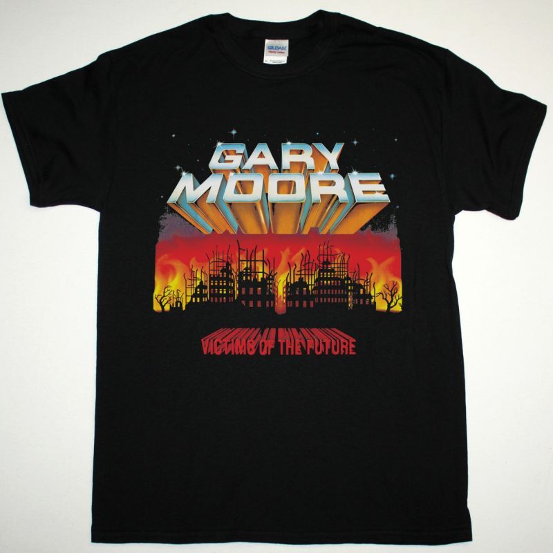 GARY MOORE VICTIMS OF THE FUTURE 1983 NEW BLACK T-SHIRT