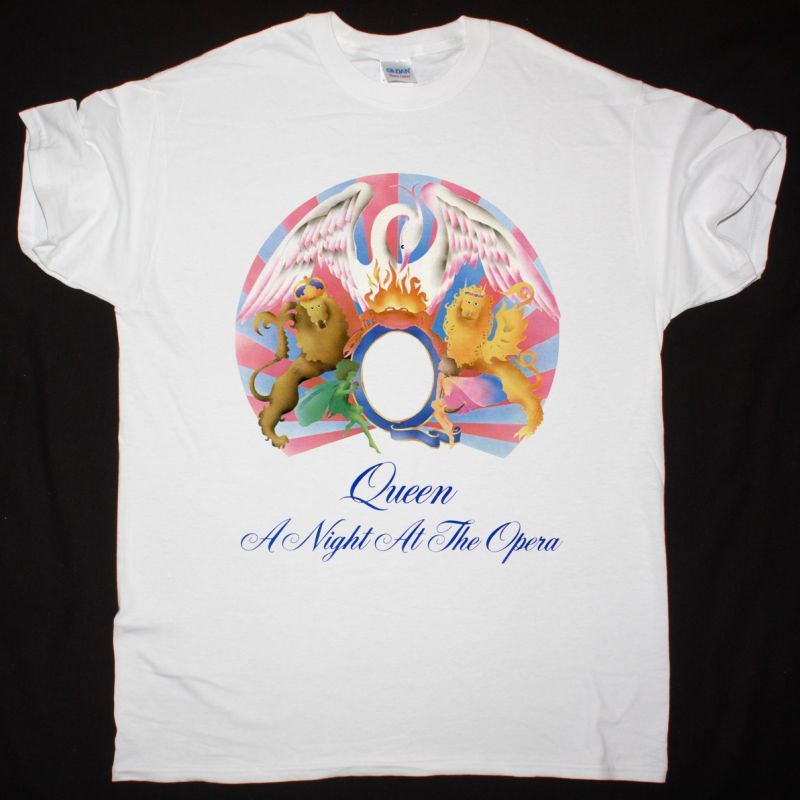 QUEEN A NIGHT AT THE OPERA 1975 NEW WHITE T-SHIRT