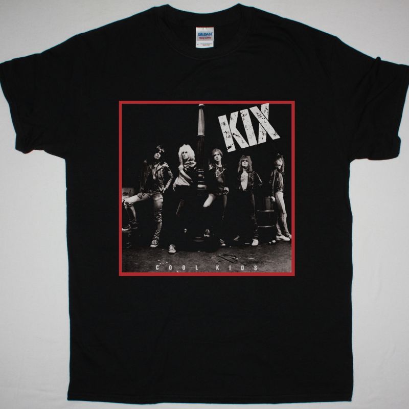 KIX COOL KIDS 1983 NEW BLACK T-SHIRT