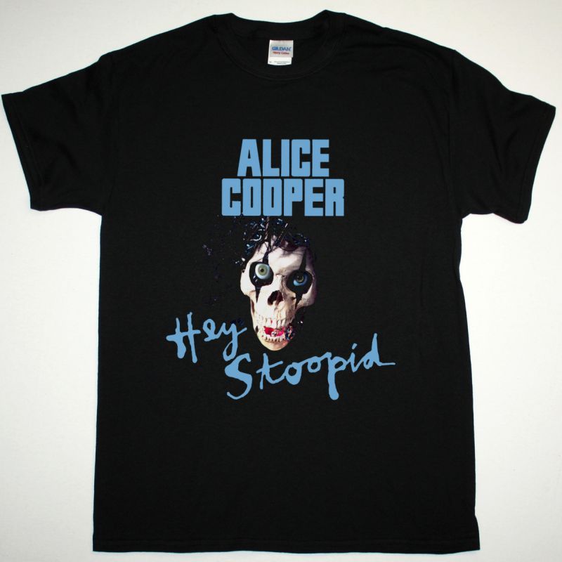 ALICE COOPER HEY STOOPID NEW BLACK T SHIRT