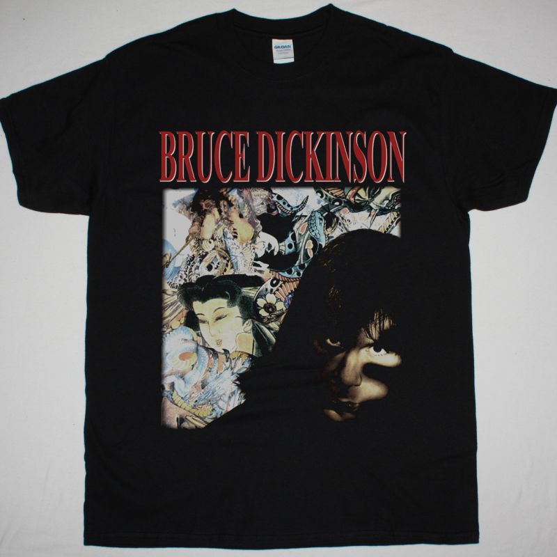 BRUCE DICKINSON TATTOOED MILLIONAIRE EUROPEAN TOUR 1990 NEW BLACK T SHIRT