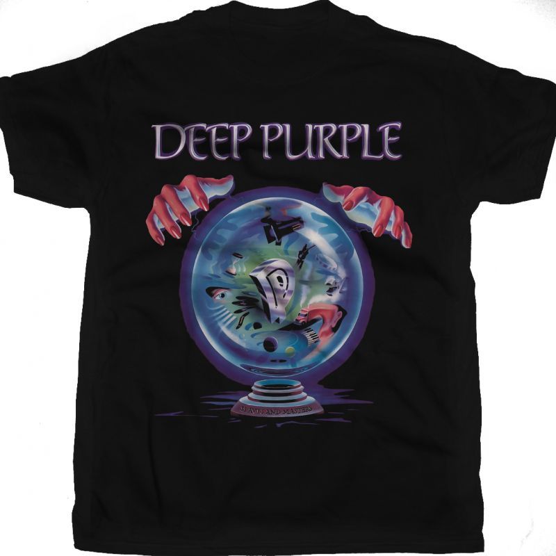 DEEP PURPLE SLAVES AND MASTERS NEW BLACK T-SHIRT