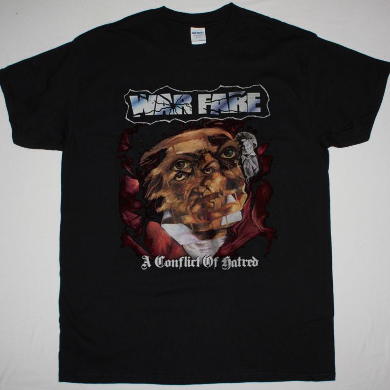 WARFARE A CONFLICT OF HATRED 1988 NEW BLACK T SHIRT