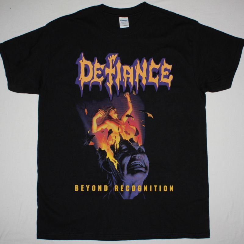 DEFIANCE BEYOND RECOGNITION 1992 NEW BLACK T-SHIRT