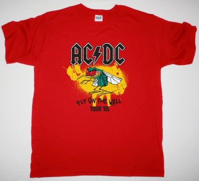 AC DC FLY ON THE WALL TOUR 85 AC/ DC NEW RED T-SHIRT
