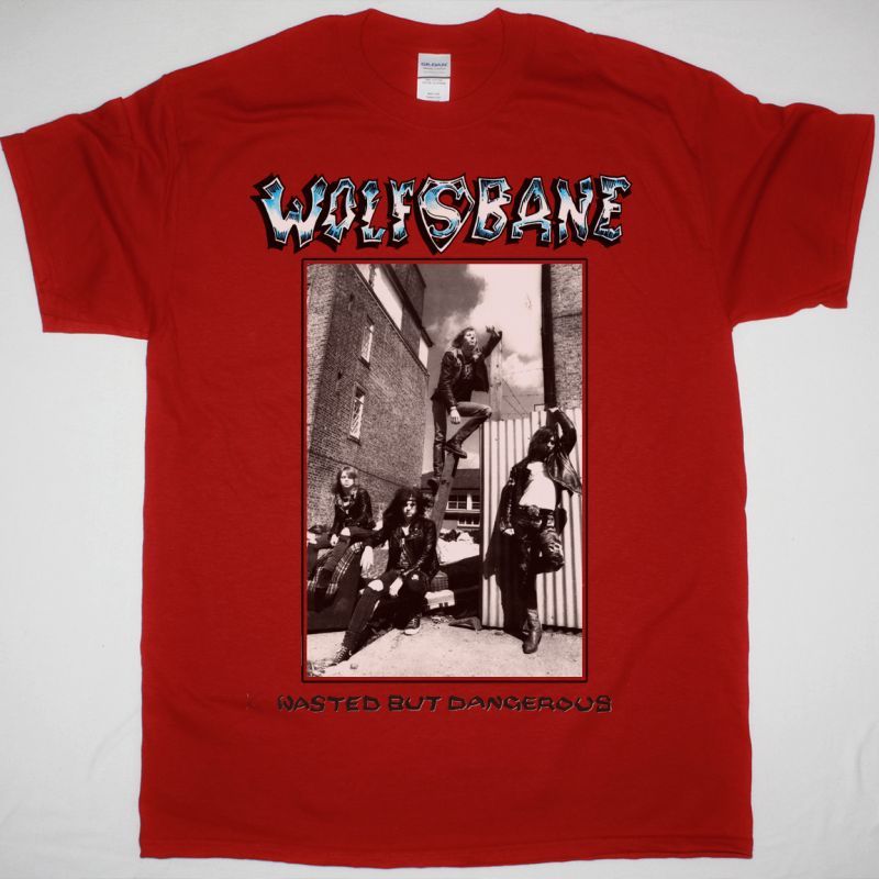 WOLFSBANE WASTED BUT DANGEROUS 1988 EP NEW BLACK T SHIRT