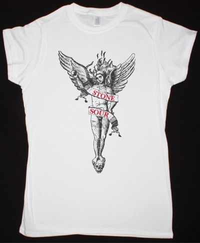 STONE SOUR BLOODY TEARS ANGEL NEW WHITE LADY T-SHIRT