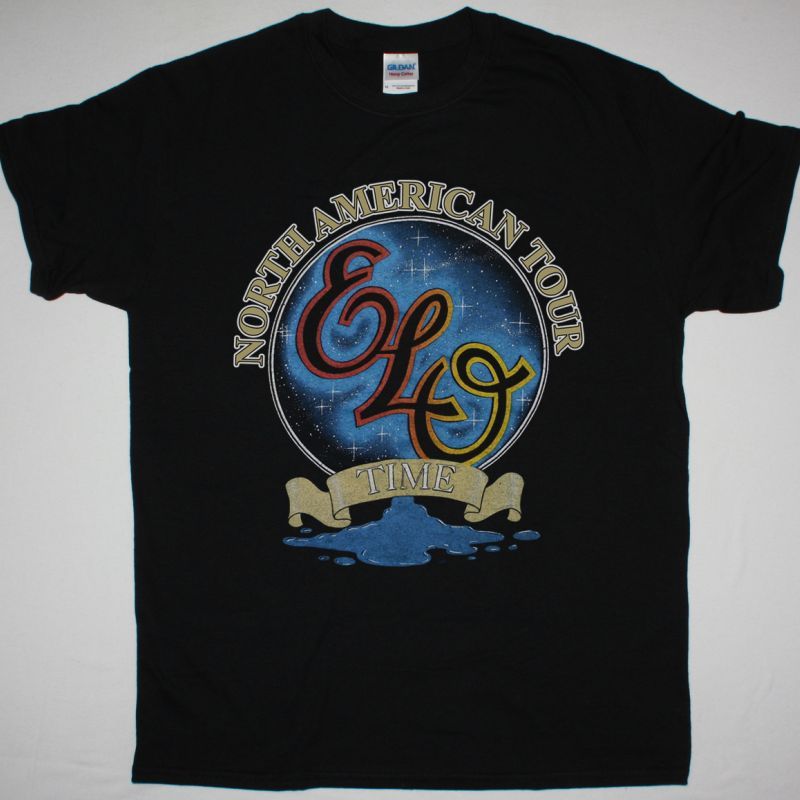 ELECTRIC LIGHT ORCHESTRA TIME NORTH AMERICAN TOUR NEW BLACK T-SHIRT