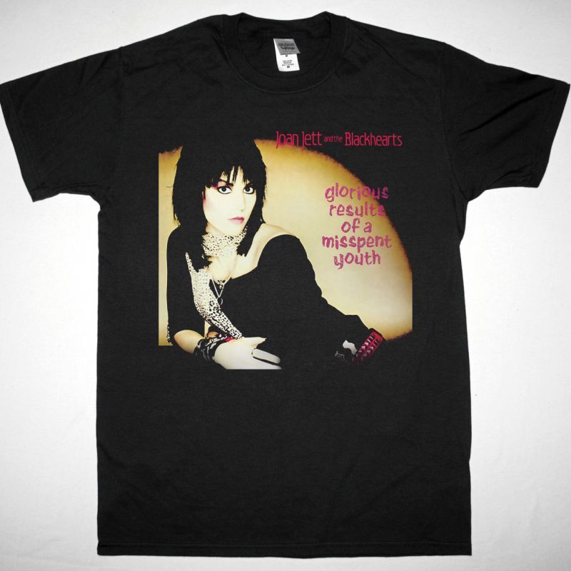 JOAN JETT  & THE BLACKHEARTS GLORIOUS RESULTS OF A MISSPENT YOUTH NEW BLACK T-SHIRT