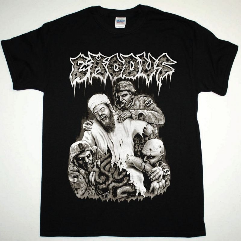 EXODUS MP ZOMBIE SOLDIERS NEW BLACK T SHIRT