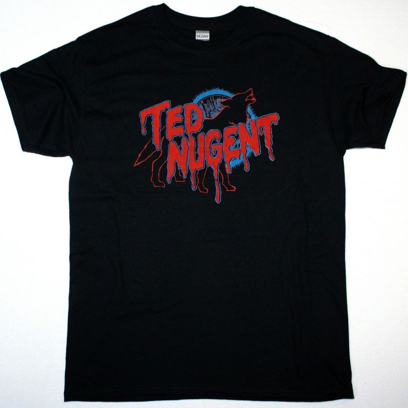 TED NUGENT WOLF NEW BLACK T-SHIRT