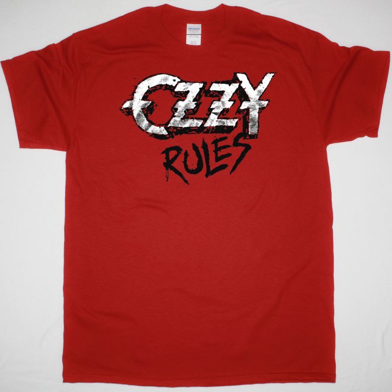 OZZY OSBOURNE OZZY RULES  NEW RED T-SHIRT