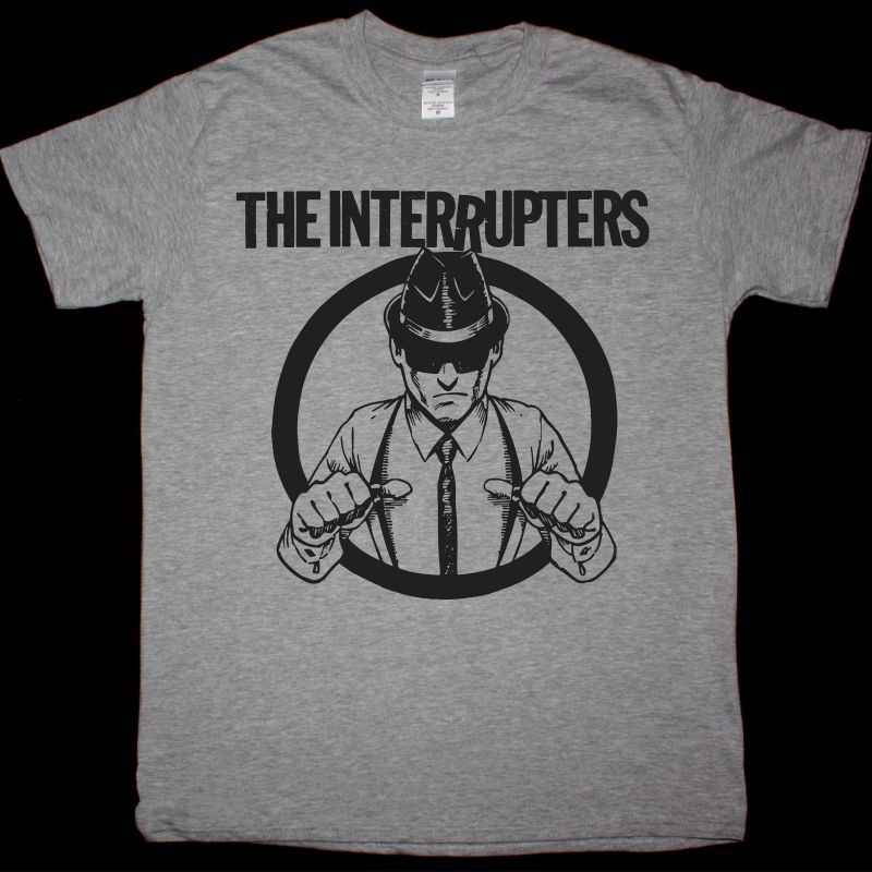 THE INTERRUPTERS  SUSPENDERS NEW SPORT GREY T SHIRT