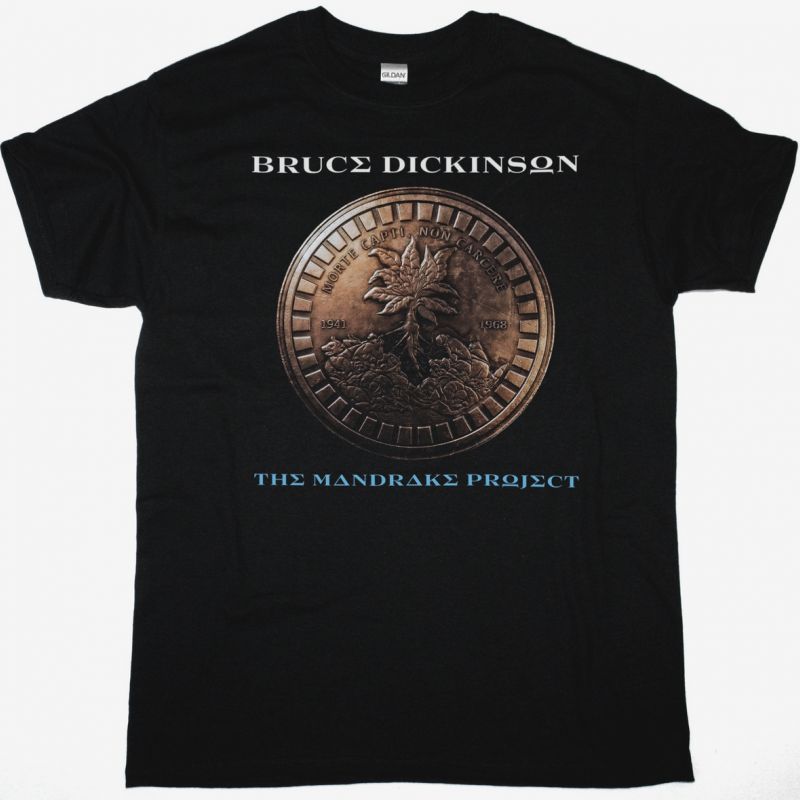 BRUCE DICKINSON THE MANDRAKE PROJECT NEW BLACK T SHIRT
