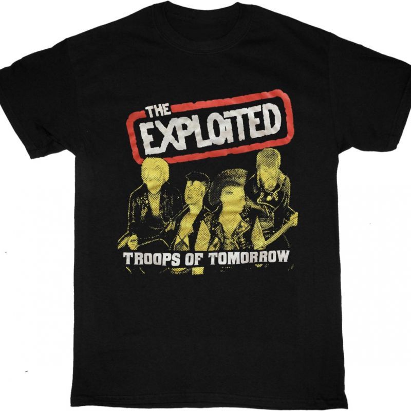 THE EXPLOITED TROOPS OF TOMORROW NEW BLACK T-SHIRT