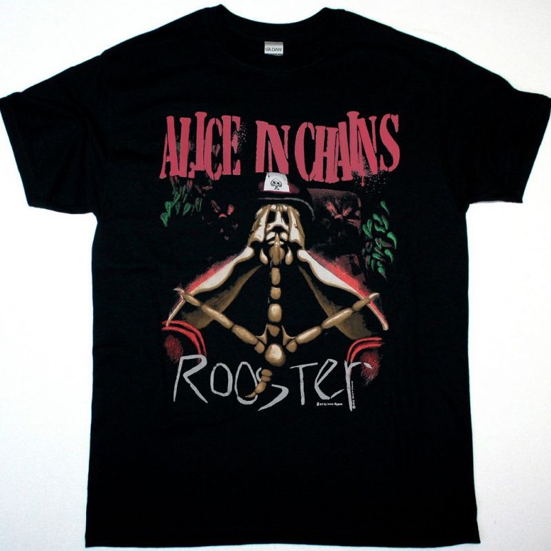 ALICE IN CHAINS ROOSTER NEW BLACK T SHIRT