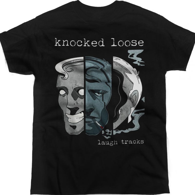 KNOCKED LOOSE LAUGH TRACKS NEW BLACK T-SHIRT