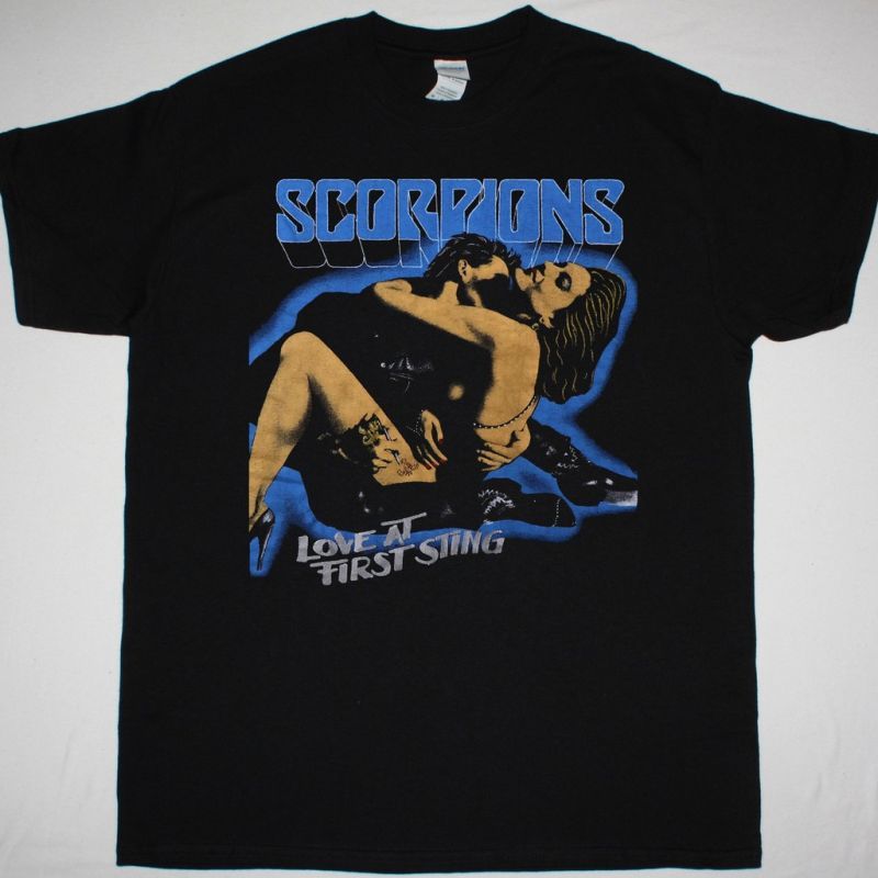 SCORPIONS LOVE AT FIRST STING US TOUR 84 NEW BLACK T-SHIRT