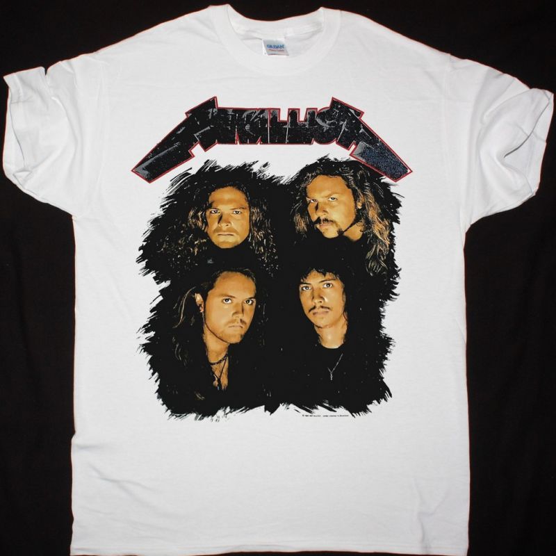 Maglietta Uomo Metallica 'Justice For All' Bianca Taglia Large: T-shirt Ufficiale Del Gruppo, Cotone Jersey Vestibilità Classica