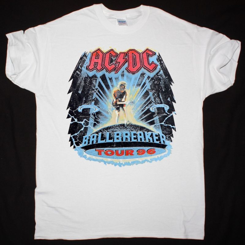 AC DC BALLBREAKER AC/DC NEW WHITE T-SHIRT