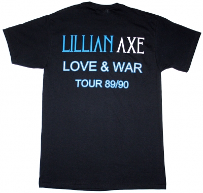 LILLIAN AXE LOVE+ WAR '89  NEW BLACK T-SHIRT