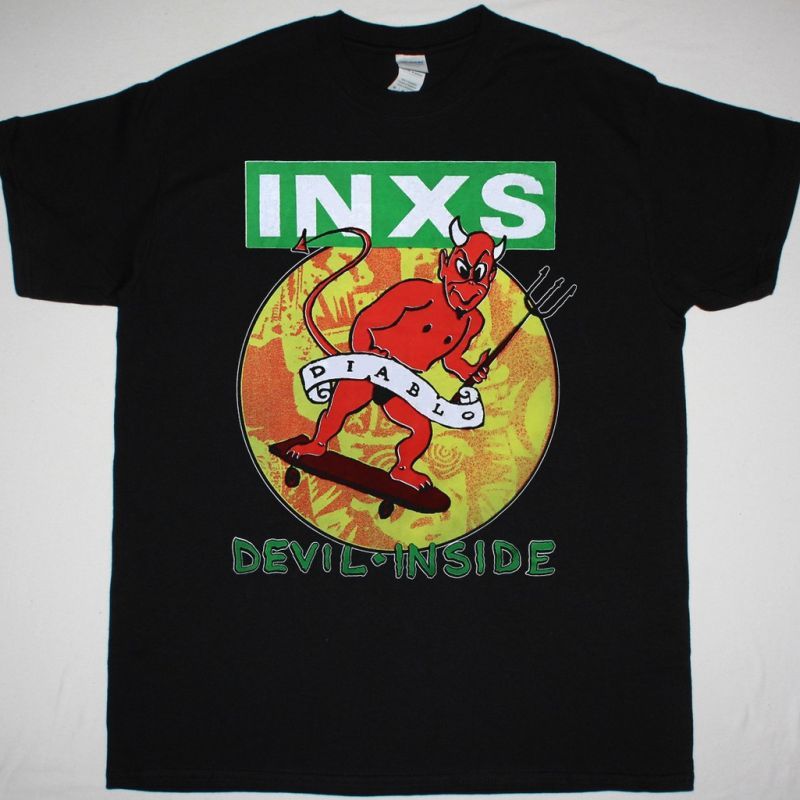 INXS DEVIL INSIDE TOUR NEW BLACK T-SHIRT