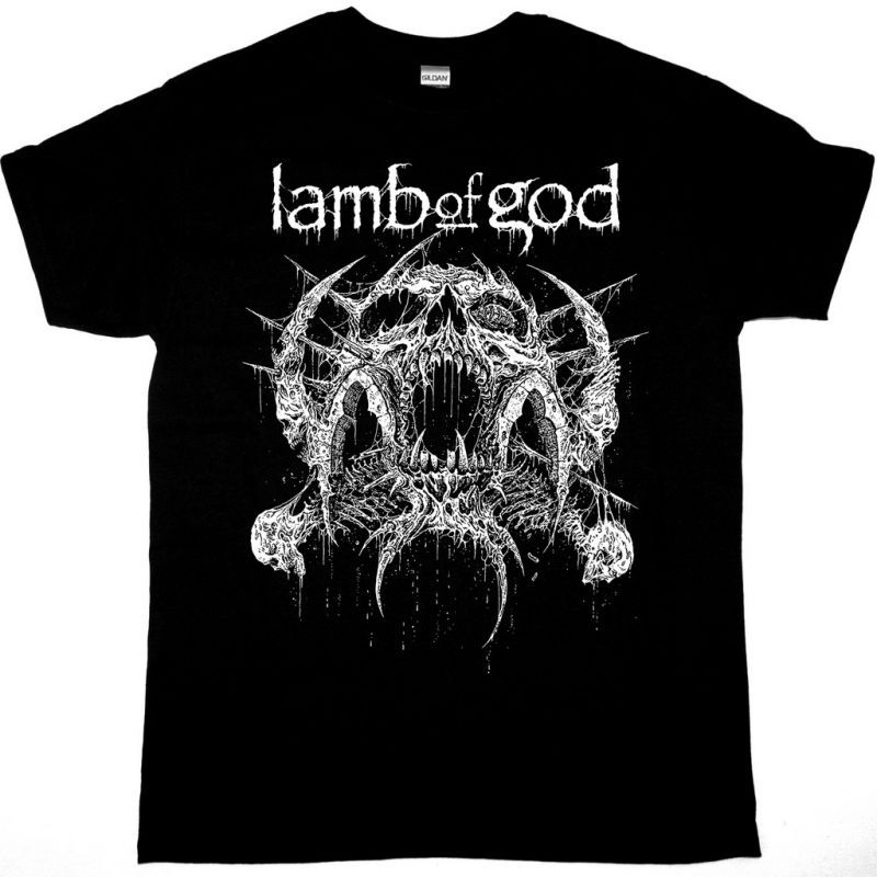 LAMB OF GOD X RIDDICK SKULL NEW BLACK T-SHIRT