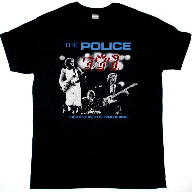 THE POLICE GHOST IN THE MACHINE WINTER TOUR 81 NEW BLACK T-SHIRT