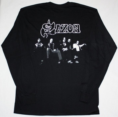 SAXON WHEELS OF STEEL '80 S-XXL NEW BLACK LONG SLEEVE T-SHIRT