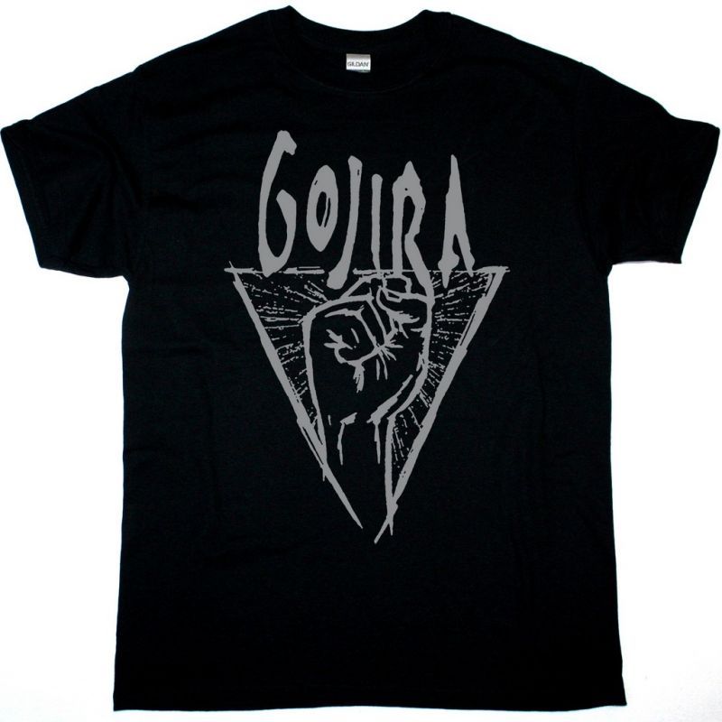 GOJIRA POWER GLOVE NEW BLACK T SHIRT