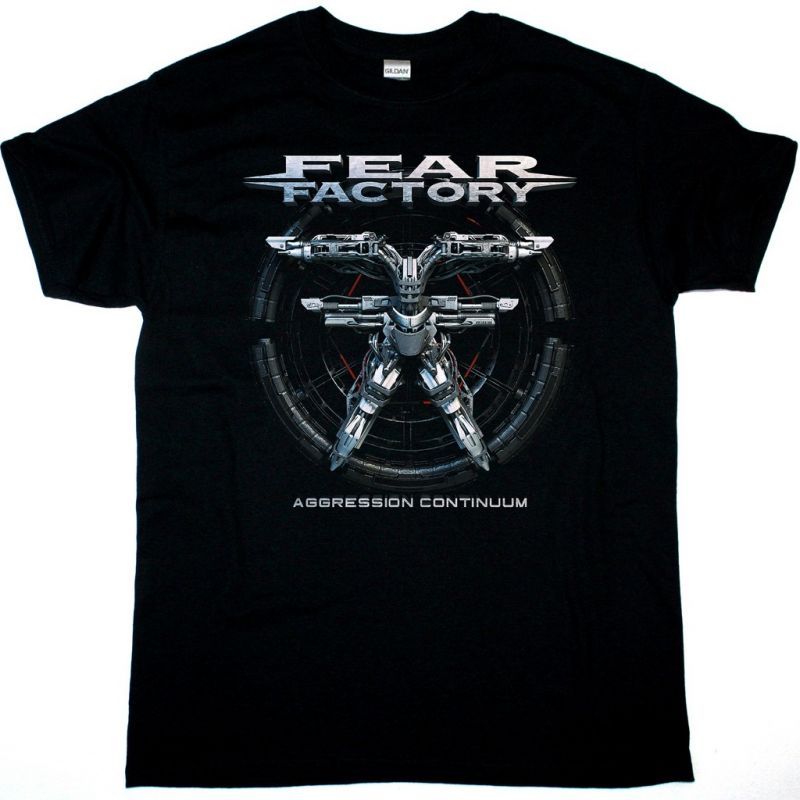 FEAR FACTORY AGGRESSION CONTINUUM NEW BLACK T-SHIRT