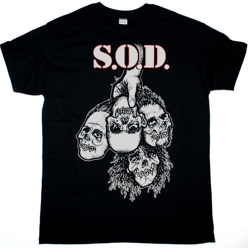 S.O.D. STORMTROOPERS OF DEATH PUSHEAD NEW BLACK T-SHIRT
