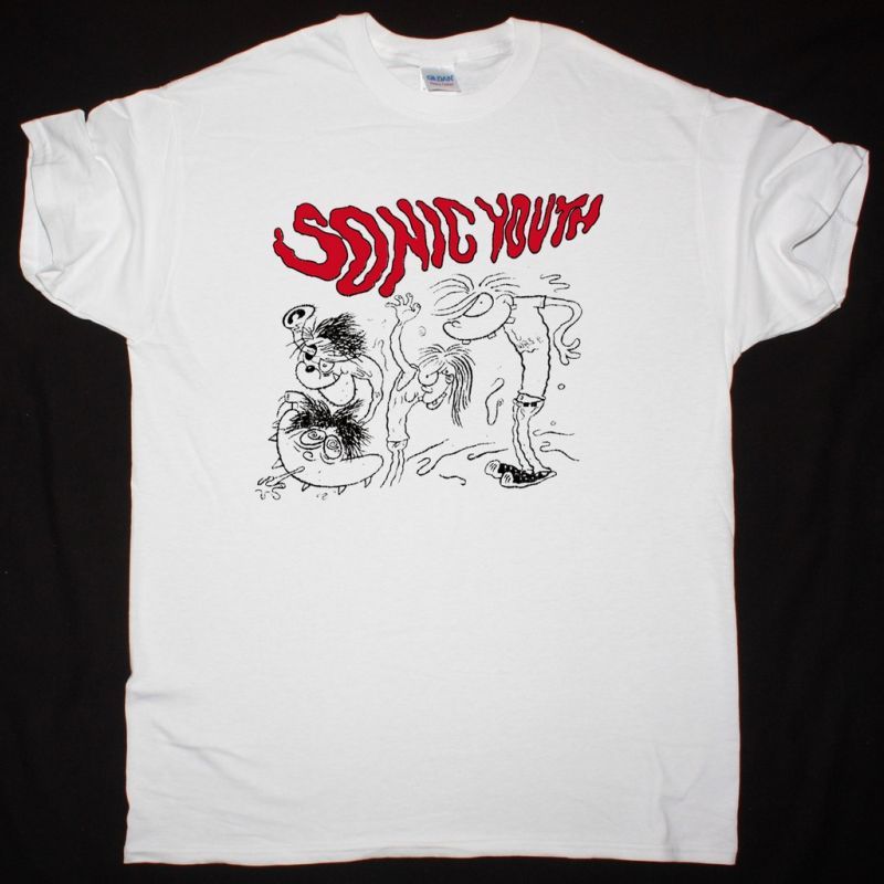 SONIC YOUTH TOUR 95 NEW WHITE T-SHIRT
