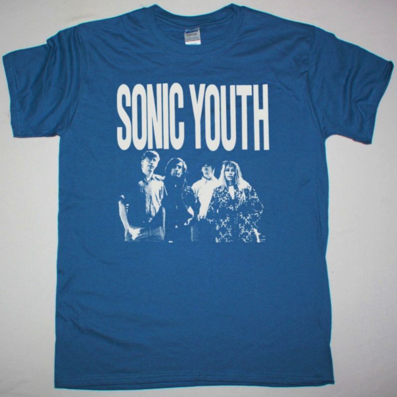 SONIC YOUTH BAND CONCERT POSTER NEW BLUE T-SHIRT