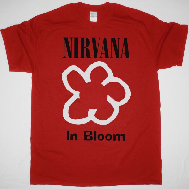 NIRVANA IN BLOOM NEW RED T-SHIRT