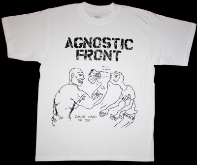 AGNOSTIC FRONT DANCE HARD OR DIE  NEW WHITE T-SHIRT