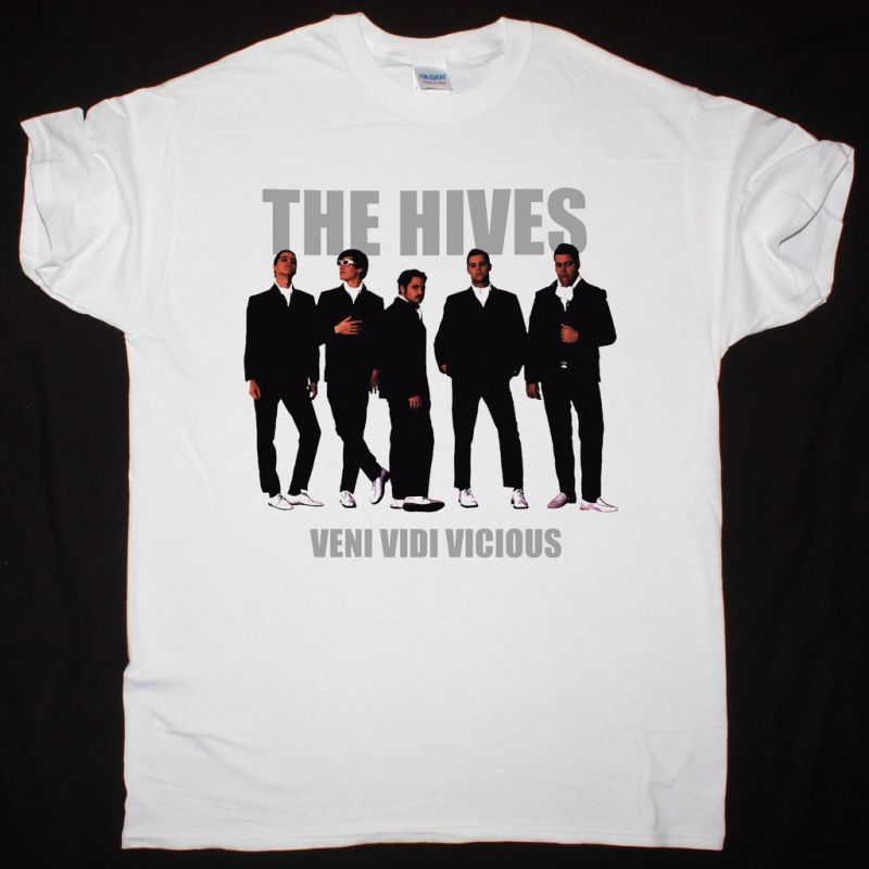 THE HIVES VENI VIDI VICIOUS NEW WHITE T-SHIRT