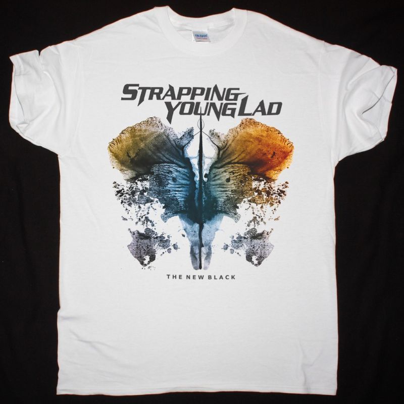 STRAPPING YOUNG LAD THE NEW BLACK NEW WHITE T-SHIRT