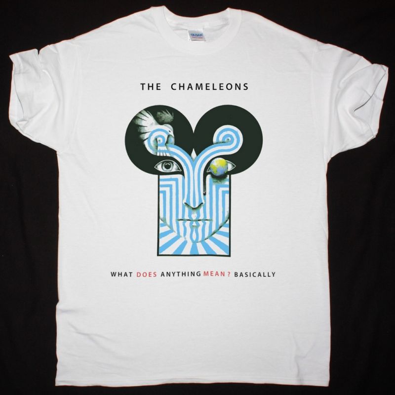 THE CHAMELEONS WHAT DOES ANYTHING MEAN BASICALLY NEW WHITE T-SHIRT