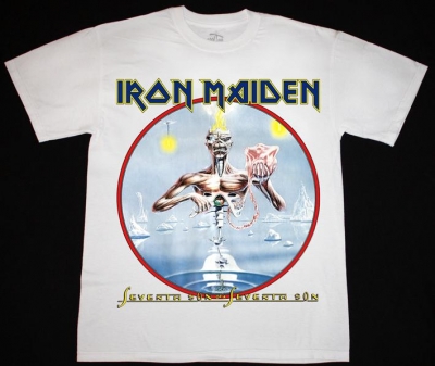 IRON MAIDEN SEVENTH SON OF THE SEVENTH SON'88 NEW WHITE T-SHIRT