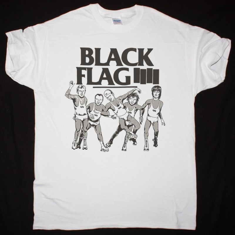 BLACK FLAG OLYMPIC AUDITORIUM L.A. HANDBILL 1982 NEW WHITE  T SHIRT