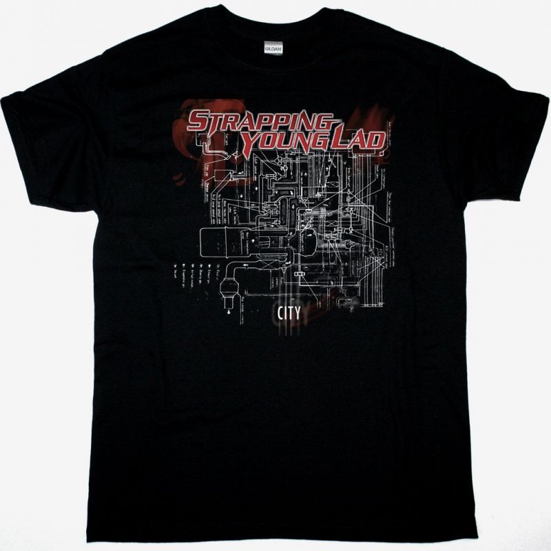 STRAPPING YOUNG LAD CITY NEW BLACK T-SHIRT