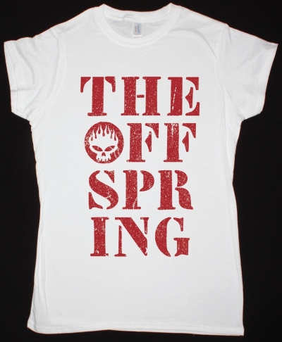 THE OFFSPRING STENCIL STACK NEW WHITE LADY T-SHIRT