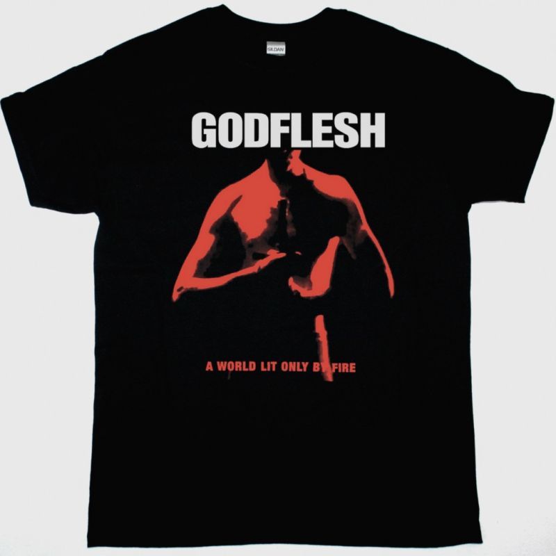 GODFLESH A WORLD LIT ONLY BY FIRE NEW BLACK TSHIRT