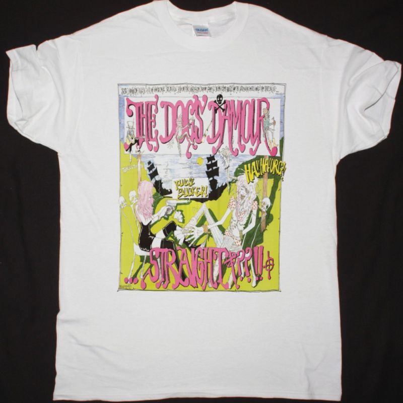 THE DOGS D'AMOUR STRAIGHT NEW WHITE T-SHIRT