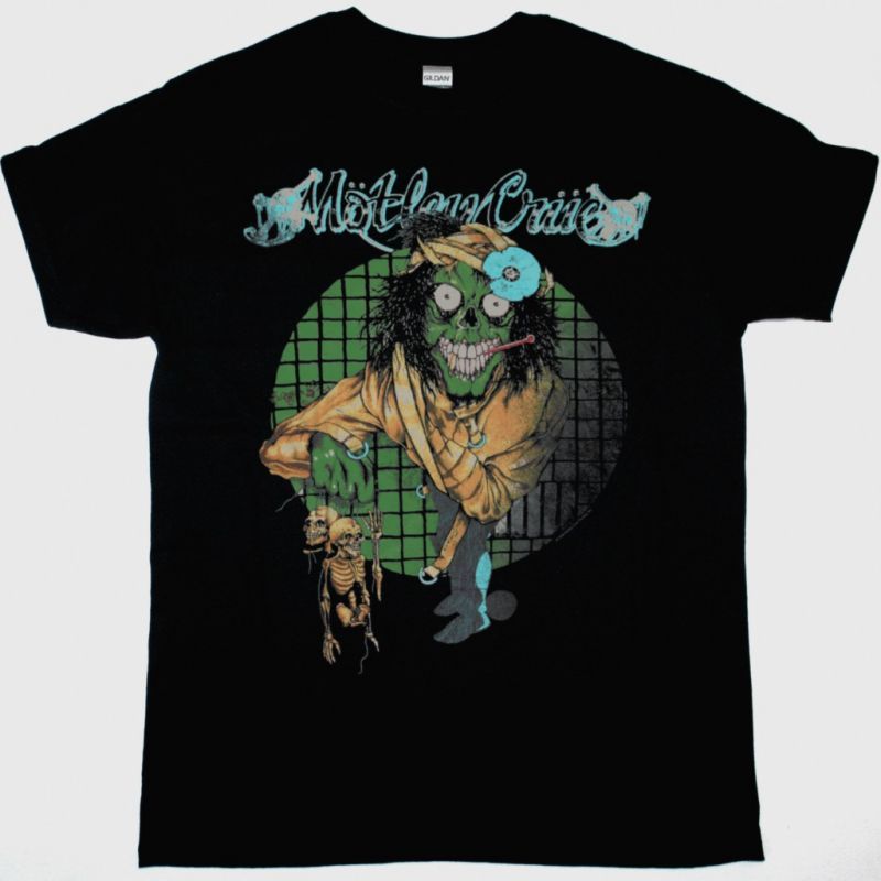 MOTLEY CRUE DR FEELGOOD PUSHEAD NEW BLACK T-SHIRT