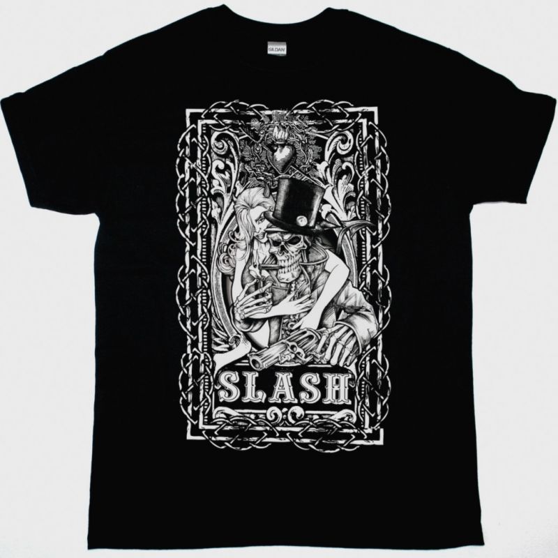 SLASH SKELETON NEW BLACK T-SHIRT