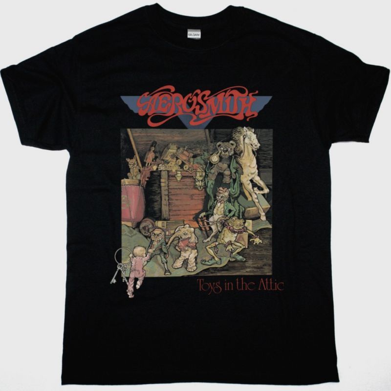 AEROSMITH TOYS IN THE ATTIC NEW BLACK TSHIRT
